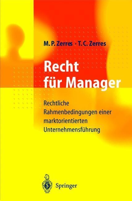 Recht Für Manager - Michael P. Zerres  Thomas C. Zerres  Kartoniert (TB)