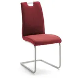 Niehoff Schwingstuhl 2881, Messina rot, Gestell Edelstahl