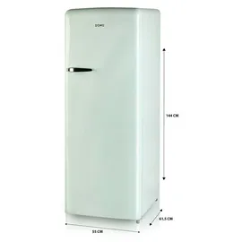 DOMO DO91701R Retro-Kühlschrank (218 l, 1445 mm hoch, Mintgrün)
