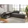 luma-home Eckcouch Cord 4-Sitzer Dunkelgrau
