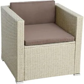 Estexo Polyrattan Lounge Set Gartenset beige