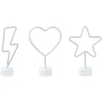 Beliani LED Neonlicht 3er Set FLORETTA Bunt