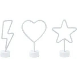 Beliani LED Neonlicht 3er Set FLORETTA Bunt