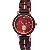Holzwerk Germany Holzwerk BURSCHEID kleine Damen Holz Armband Uhr in lila braun, gold rot