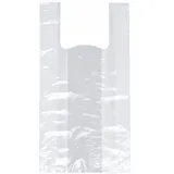 Papstar 250 Hemdchen-Tragetaschen, HDPE 48 cm x 22 cm x 12 cm transparent Knotenbeutel