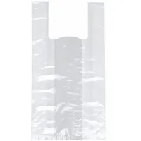 Papstar 250 Hemdchen-Tragetaschen, HDPE 48 cm x 22 cm x 12 cm transparent Knotenbeutel