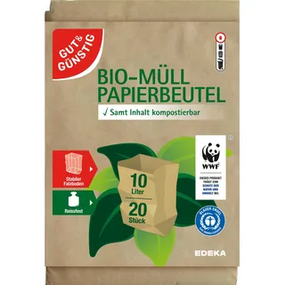 Gut&Günstig Biomüllbeutel 10,0 l braun, 20 St.