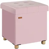 CASARIA Sitzhocker Rosa Samt Faltbar