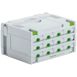Festool Systainer SYS 3-SORT/12 Werkzeugkoffer mit 12 Schubladen schwarz 39,5 x 29,5 x 21 cm