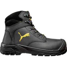Puma Borneo Black Mid S3 CI HI HRO SRC Sicherheitschuhe Arbeitsschuhe Bauschuhe hoch Schwarz-Größe-43 EU 43