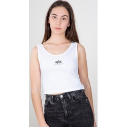 Alpha Industries Basic Crop SL Damen Tank Top, weiss, Größe L