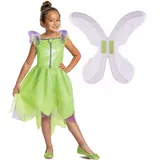 Disguise Disney Offizielles Classic Tinkerbell Kostüm Kinder Feenkostüm Mädchen Faschingskostüme Kinder XS