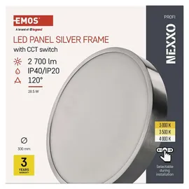 EMOS LED Panel 1 rund silber