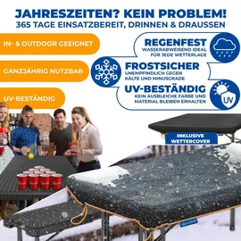 Kesser Polyrattan Bierzeltgarnitur 3-tlg. schwarz