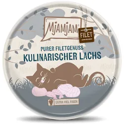 MjAMjAM – filetgenuss 80g MjAMjAM Katze Sparpaket 32x80g Filetgenuss kulinarisch Lachs