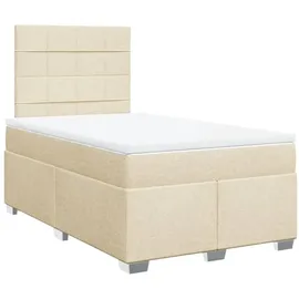 vidaXL Boxspringbett 120 x 190 cm Creme