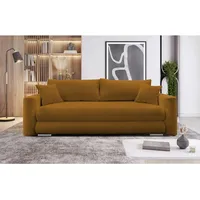 Mid.you Schlafsofa, Rost, Textil, 232x88x105 cm, Liegefunktion, Wohnzimmer, Sofas & Couches, Schlafsofas, Schlafsofas mit Bettkasten