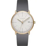 JUNGHANS max bill Damenuhr mit Saphirglas Grau/Goldfarben