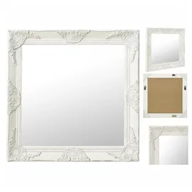 vidaXL Wandspiegel im Barock-Stil 60 x 60 cm Weiß