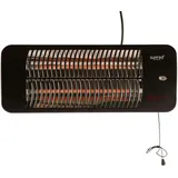 Sunred Terrassenheizer Elektra Quartz - Aluminium - Kupfer - Länge 52 cm - Höhe 180–214 cm - stehend - schwarz - 2000 Watt