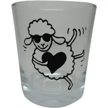 Licht-Idee Teelicht Glas Windlicht 8 cm schwarz