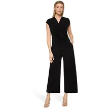 Vera Mont Overall VERA MONT "Damen in 7/8 Länge", Damen, Gr. 34, Normalgrößen, schwarz, Obermaterial: 95% Polyester, 5% Elasthan, figurumspielend, V-Ausschnitt, Overalls Overall, Muster