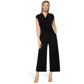 Vera Mont Overall VERA MONT "Damen in 7/8 Länge", Damen, Gr. 34, Normalgrößen, schwarz, Obermaterial: 95% Polyester, 5% Elasthan, figurumspielend, V-Ausschnitt, Overalls Overall, Muster