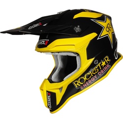 Just1 J18 Rockstar Motocross Helm, schwarz-gelb, Größe XS für Männer