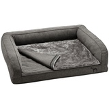 Hunter LIVINGSTON Orthopädisches Hundesofa, Memoryschaum-Matte, rutschhemmend, M, anthrazit