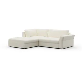 sit&more Ecksofa SIT & MORE "Cadabra L-Form", beige (creme), B:243cm H:80cm T:198cm, Samtoptik (100% Polyester);Soft clean (98% Polyester, 2% Polyamid);Struktur fein (100% Polyester), Sofas, Ecksofa, Breite 243 cm, inklusive Sitztiefenverstellung