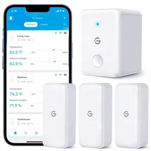 goveelife WLAN Hygrometer Thermometer Innen 3 Pack, Smart Temperatur und Luftfeuchtigkeitsmesser mit App Benachrichtigung und Datenspeicherung, geeignet für Gewächshaus, Weinkeller