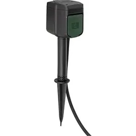 Brennenstuhl WIFI Gartensteckdose mit Erdspieß, 2-fach, IP44, 3m Kabel, Smart-Steckdose (1154540600)