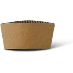 greenbox - Bechermanschetten aus Karton für 150 / 200 / 250 ml Pappbecher, braun, 100 St.