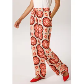 Aniston CASUAL Schlupfhose mit fantasievollem Mandela-Druck bunt/rosa/rot/schwarz 42