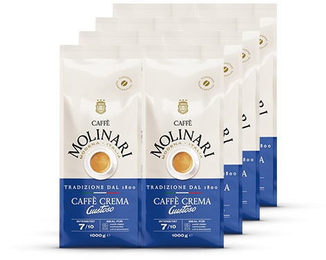 Caffè Molinari Caffè Crema Gustoso - 8x 1 kg Ganze Bohne Tchibo