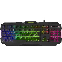 Mars Gaming MRK0, Gaming Antighosting-Tastatur, RGB Rainbow, Spanisch-Layout