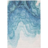 benuta Pop Kurzflor Teppich Mara Blau 120x170 cm - Moderner Teppich für Wohnzimmer