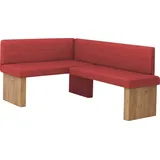massivline&more Eckbankgruppe Anna, (Set, 4-tlg), mit 2 Stühlen mit massiven Gestell braun|rot