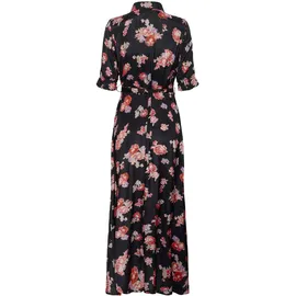 Kaffe Kleid Blusenkleid Blau/Orange/Schwarz 36
