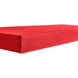 Kneer Spannbettlaken für Topper Vario-Stretch 90 x 200 cm rot