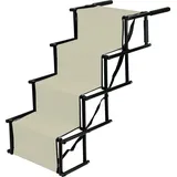 Auto Haustiertreppe Auto Klappbare Haloyo Hundetreppe Stufen Rampe Für Hunde,hunderampe Für Autos,lkws,suvs,treppe Für Große Und Kleine Hunde,beige