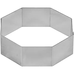 Schneider - Tortenring "Achteck", Edelstahl, 160 x 50 mm