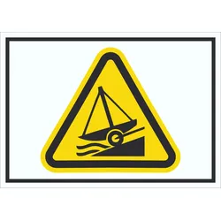 Schild Warnung Bootsrampe Symbol A2 (420x594mm)