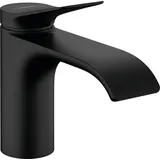 Hansgrohe Waschtischarmatur Vivenis, Wasserhahn Bad mit Auslauf Höhe 80 mm, Badarmatur wassersparend, Mattschwarz