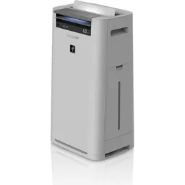 Sharp UA-HG60E-L Luftreiniger mit Luftbefeuchter für Räume bis zu 50 qm, 3-Stufen Filtersystem (Vorfilter, Geruchsfilter, HEPA-Filter), grau