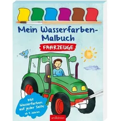 ARSEDITION 134371 Mein Wasserfarben-Malbuch Fahrzeuge