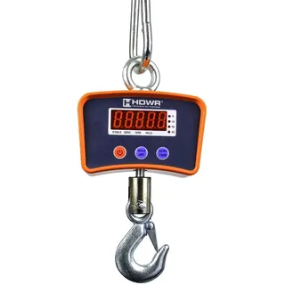 H HDWR Hardware for business Elektronische Hakenwaage, 1t 1000 kg, Hakenwaage, Industriewaage, Mit Display Wagpro H1000