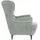 vidaXL Ohrensessel mit Hocker Hellgrau Samt