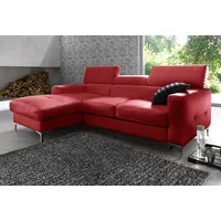 Cotta Ecksofa »Sammy L-Form«, wahlweise mit Bettfunktion rot