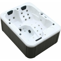 XXL Luxus SPA LED Whirlpool SET 210x160 Farblicht Outdoor-Indoor Pool 3 Personen